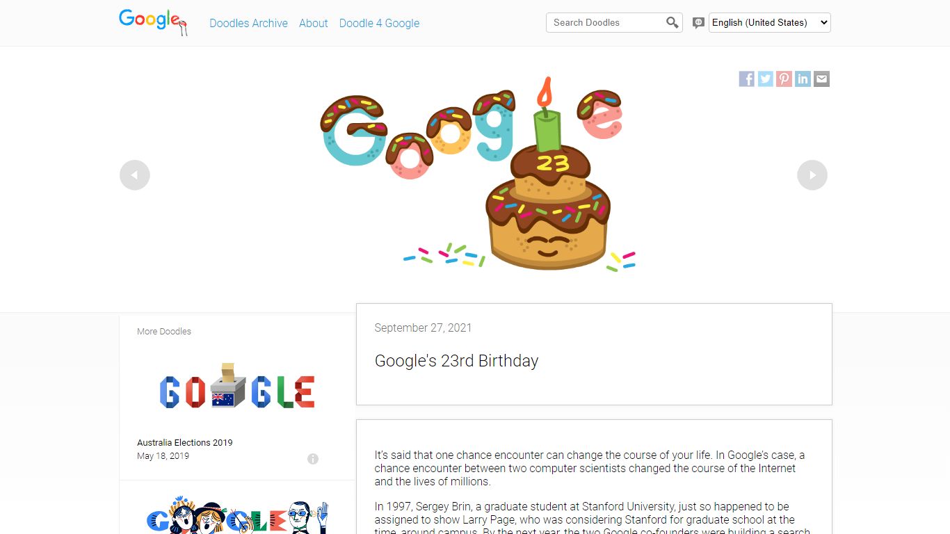 Google's 23rd Birthday